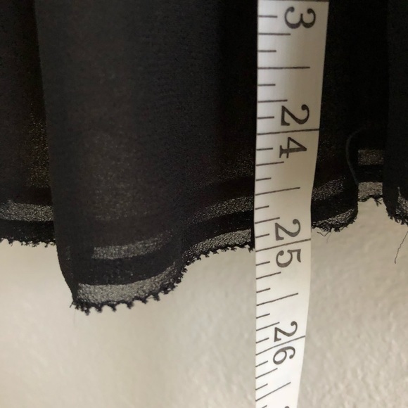 Classy Black and Cream Ruffled Top - Picture 7 of 8